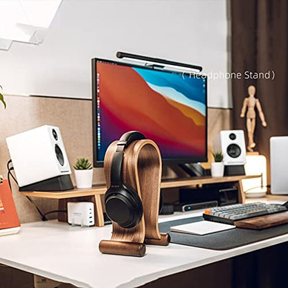 JKXWX Headset Stand Headphone Stand Wooden Headphone Stand Hanger Simple Protection Headset Desktop Headset Holder for PC Gaming in Internet Cafes Headset Holder (Color : D)