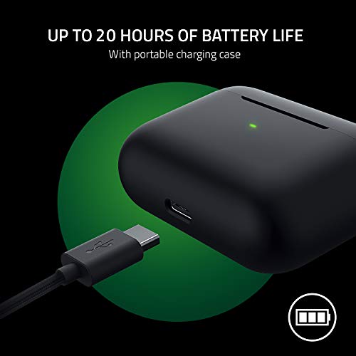 Razer Hammerhead True Wireless Pro Bluetooth Gaming Earbuds: THX Certified - Advanced Hybrid Active Noise Cancellation - 60ms Low-Latency - Touch Enabled (Renewed)