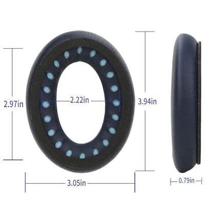 Replacement Ear Pads for Bose QuietComfort 45 QC35 QC35ii QC25 QC15 Over-Ear Headphones with Protein Leather& Memory Foam (Navy Blue) - color: QC45 Navy Blue