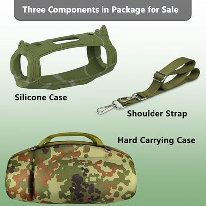 JCHPINE Silicone Cover and Carrying Case for JBL Charge 6 Bluetooth Speaker | Accessories for JBL Charge 6 AI Sound Bluetooth Speaker Protective Cases with Shoulder Strap (Squad) - color: Squad