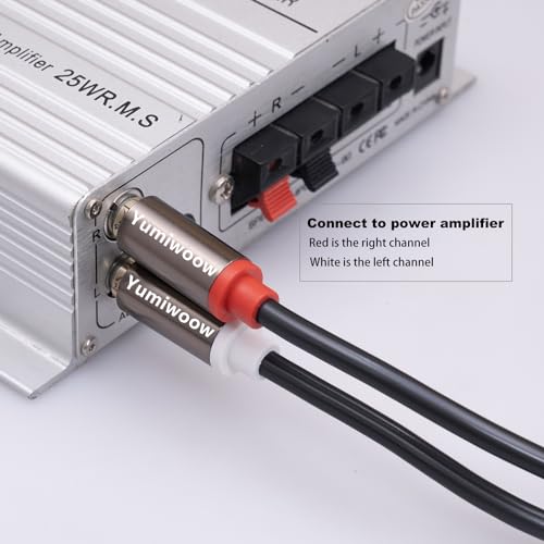 RCA Cables 2 Pack[Hi-Fi Sound, PVC Jacket, Shielded], 2-Male to 2-Male RCA Audio Stereo Subwoofer Cable Auxiliary Cord for Home Theater,Amplifiers,HDTV,Hi-Fi Systems,Speakers(3Ft/1M)