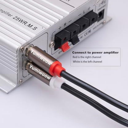 RCA Cables 2 Pack[Hi-Fi Sound, PVC Jacket, Shielded], 2-Male to 2-Male RCA Audio Stereo Subwoofer Cable Auxiliary Cord for Home Theater,Amplifiers,HDTV,Hi-Fi Systems,Speakers(3Ft/1M)