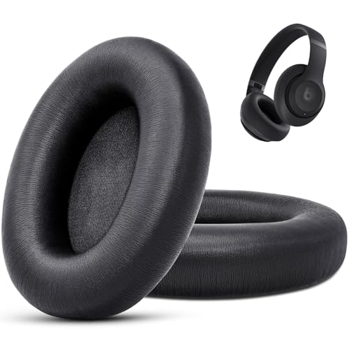Ear Pads Replacement for Beats Studio Pro Wireless Earpad Cushion | Protein Leather Strong Adhesive (Black) - color: Black