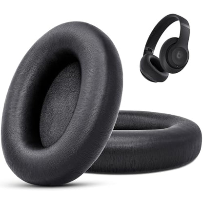 Ear Pads Replacement for Beats Studio Pro Wireless Earpad Cushion | Protein Leather Strong Adhesive (Black) - color: Black