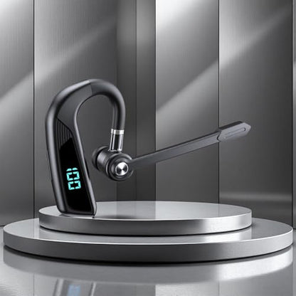 V5.2 Wireless Earbuds (Model V16, Black)-98 Hours Talk Time, Noise Cancellation Microphone,Voice Control Answer,Hands-Free Stereo Earphone for Business,Driving,Office,Compatible with Phone&PC. - color: Single Ear Headphone V16 Black