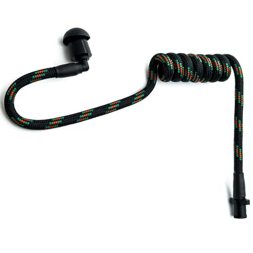Fabric-Coated Acoustic Tube Ear Piece - Tubeez Walkie Talkie Earpiece with Black Ear Plugs - Moisture-Blocking Threaded Tube Fits with Any Motorola Radio Earpiece, Gucci Black Color - color: Gucci Black Color