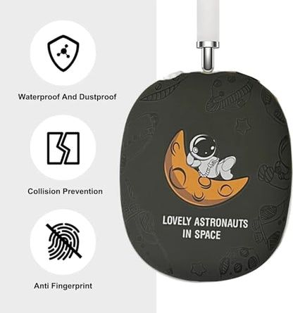 Case Compatible with AirPods Max Headphones, Cute Anime Soft TPU Astronaut Anti-Scratch Protective Ear Cup Covers Headphone Cases for Woman Kids Boy - color: Astronaut 2