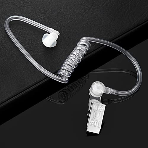 10-Pack Replacement Acoustic Coil Tube with Clip for Baofeng Retevis Midland Kenwood Motorola 2 Way Radio Audio Walkie talkies Headsets Secret Spy Game Earpiece - color: Acoustic Coil Tube-Clip