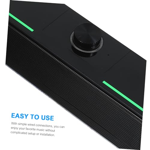 balacoo Desktop Soundbar Speaker for Computer, Slim LED Light Bar