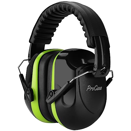 ProCase NRR 28dB Noise Reduction Ear Muffs, Foldable Adjustable Noise Cancelling Headphones - color: 1 - Green