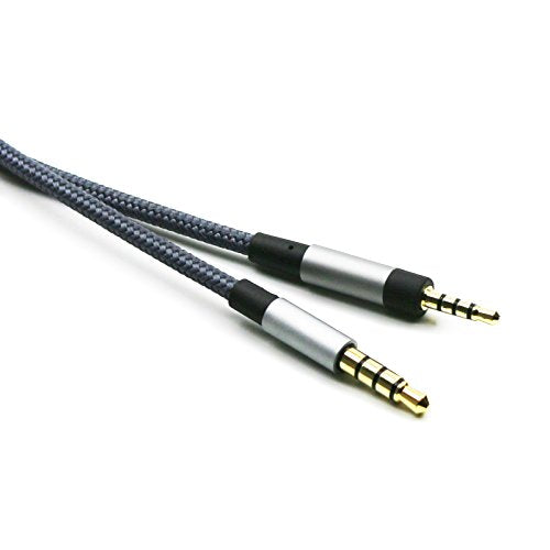 Replacement Audio Cable Compatible with Sennheiser Momentum 4, PXC550, PXC550-II, PXC480, ACCENTUM Plus Headphone, Remote Volume Control Mic Compatible with iPhone