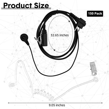 20 Pairs Walkie Talkie Earpiece with Mic 2 Pin Two Way Radio Ear Piece Microphone Earbud Bulk Single Wire Earhook Headset Compatible with Baofeng UV-5R BF-888S Arcshell Retevis H-777 RT21 RT22