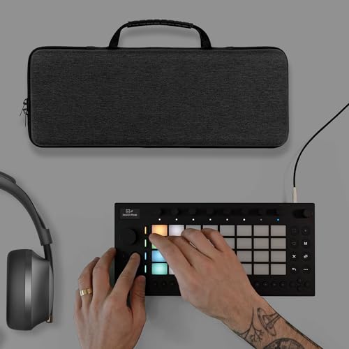 GEEKRIA Hard Shell Travel Case Compatible with Ableton Move, Audio Sampler Carrying Bag (Dark Gray)
