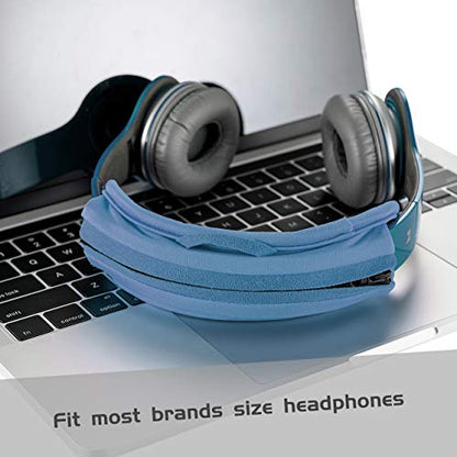 Universal Replacement Headband Cushion Pad Cover Protector Compatible with ATH M50X, QC 35i/35ii, QC25, Solo 2/Solo 3, Studio 2/3 Headphones (Blue) - color: Blue