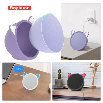 Silicone Cover for Ec/-ho P/-op Soft Waterproof Dustproof Portable Protective Case Compatible with Ec-h/o P-o/p Speaker Accessories (Purple) - color: purple