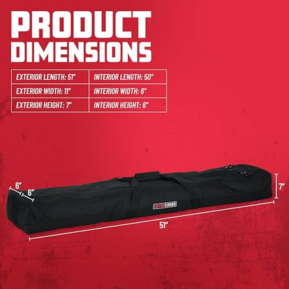 Gator Cases Dual Compartment Stand Carry Bag with 50" Interior; Holds Speaker, Microphone or Lighting Stands (GPA-SPKSTDBG-50DLX) - size: 50" Long - Dual Compartment