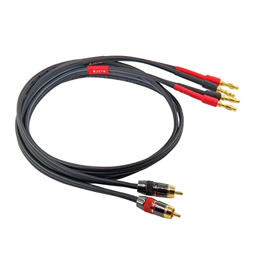 WJSTN Banana Plug to RCA Speaker Cable Banana Plug to RCA Speaker Cable 12AWG Cables,2Pack 6FT - size: 6Feet