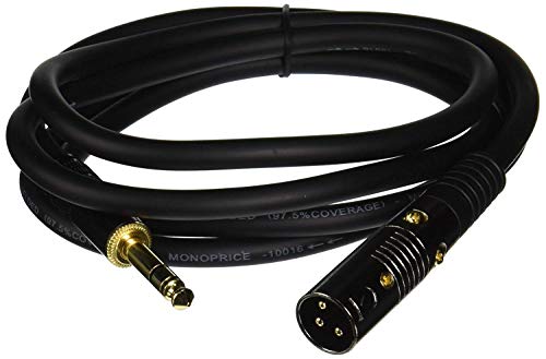 Monoprice XLR Cables Bundle - Gold Plated Pro Audio Cables - size: 10ft, style: Premier Series + Cable - 6 Feet