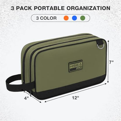HISEA Small Tool Bag, 12 Inch Tool Pouch with 2 Compartments | with Adjustable Shoulder Strap, Zipper Tool Organizer Bag for Electrican, Mechanic, Screwdriver Storage - color: Green
