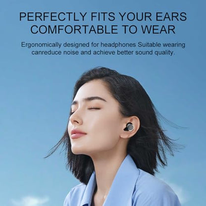 Xmenha Mini Black Blue Tooth Ear Buds for Small Ears TWS True Wireless Earbuds for Small Ear Canals Discreet Small Earbuds Micro Mini Ear Buds Hidden for Work in Ear Headphones for iPhone Android