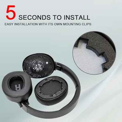 Replacement Ear Pads for JBL Tune 700(700BT)/710(710BT)/720(720BT)/750(750BT,750BTNC)/760(760NC)/770(770NC) Headphones, Headset Ear Cushions, Headset Earpads, Ear Cups Cover-Black - color: Black
