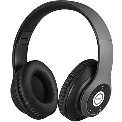 iJoy Bluetooth Headphones Over Ear, Wireless and Wired Foldable Headset Built-in Microphone - (Stealth) Adults Kids Men Women - Audifonos Auriculares Inalambricos - color: Stealth