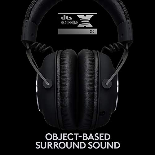 Logitech G PRO X Wireless Lightspeed Gaming Headset with Blue VO!CE Mic Filter Tech, 50 mm PRO-G Drivers, and DTS Headphone:X 2.0 Surround Sound (Renewed)