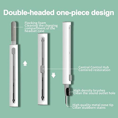 Bluetooth Earbuds Cleaning Pen Multifunctional Portable Safe Material Lightweight Dust Removal Tool for Earphones Headsets Mobile Phones Computers Cameras