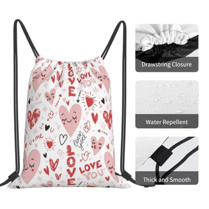 Cinch Sack Tropical Leaf Dot Texture Drawstring Tote Backpack - color: 5