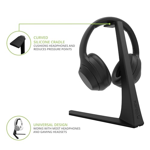 Kanto H3 Universal Headphone Stand - color: Black, style: H3 Gaming