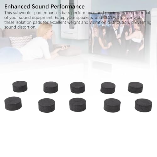 50Pcs Black EVA Foam Vibration Soundbar Isolation Pads Non Slip Thickened Adhesive Shock Absorption Pads Studio Monitors(20 * 10mm) - style: 20*10mm