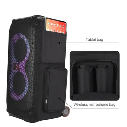 Speaker Cover for JBL PartyBox Stage 320/330, Protective Case | Fits Stage 320/330 (310 slightly loose). Heavy-duty polyester, water-resistant. no sound loss. Pockets for mic, cables