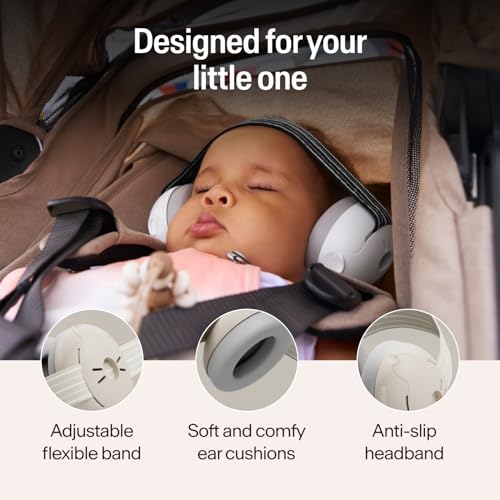 Alpine Muffy Baby Ear Muffs Noise Protection | Toddler Ear Protection | For babies up to 4 years | 24dB Sound Reduction | Baby Hearing Protection | Noise Reduction | Baby Essentials New Mom Gifts - color: Sand