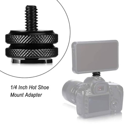 Weewooday 8 Pack Hot Shoe Adapter Kit, 1/4"-20 Cold Shoe Mount & Flash Stand Mount Set for DSLR Camera Rig, Tripod, Microphone, LED Light, Monitor