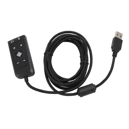 VBESTLIFE USB Sound Card, 7.1 Virtual Surround Audio Adapter with Headphone & Microphone Jacks for PC Gaming, USB to 3.5mm DAC for Esports FPS, External Sound Card with LED Indicator