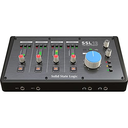 Solid State Logic SSL 12 12-In and 8-Out USB Audio Interface | Studio-Quality Audio for Professional Recording and Mixing