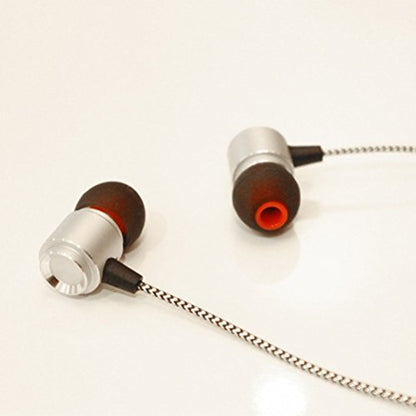 Hi-Fi Sound Earbuds Hands-Free Earphones w Mic Dual Metal Headphones Headset in-Ear Wired 3.5mm [Silver] Compatible with iPod Touch 4th Gen 3rd Gen 2nd Gen 1st Gen Nano 7th Gen 5th Gen