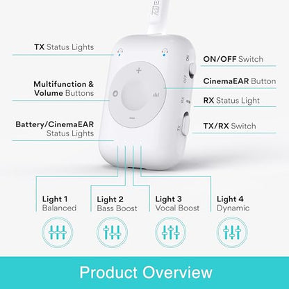 MEE audio Connect Air Pro Bluetooth Wireless Audio Transmitter & Receiver for AirPods or Bluetooth Headphones, 2-in-1 Adapter with Detachable Cable 3.5mm Aux Audio Jack for Airplanes, Auto, Gym, White - color: White, style: Connect Air Pro