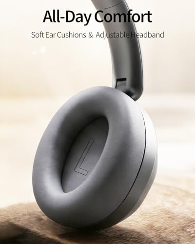 Wentronic Y05 Wireless Bluetooth Headphone, Noise Cancelling, Grey | Wireless Over-Ear Headphones, Hi-Res Audio, 48H Playtime, Built-in Mic, Comfort & Connectivity, Works with iOS, Android & PC - color: Grey
