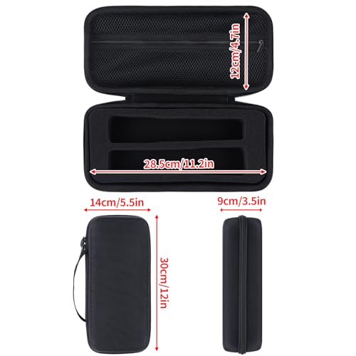 Storage Case Compatible with JBL Wireless Two Microphone System | Lightweight Carry, Secure Storage, Convenient Zipper, Soft Interior，Black Case - color: Black