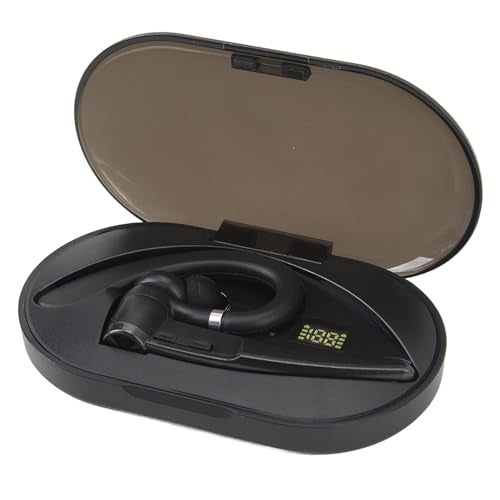 Yoidesu Bluetooth Headset, Bluetooth Earpiece with 400mAh Charging Case, Built in Microphone for iOS Android Cell Phone, Hand Headphones for Trucker, Office
