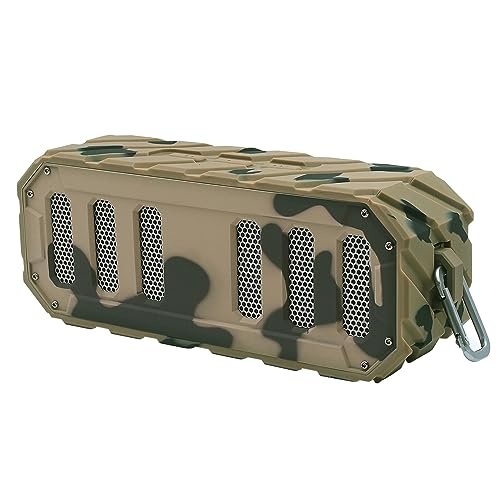 TUNES2GO Rugged Rocker Waterproof Bluetooth Speaker - Portable Speaker - Outdoor Bluetooth Speakers