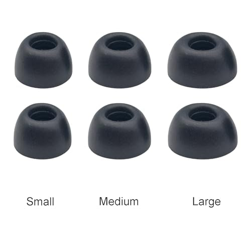 Klowcok Replacement Foam Ear Tips for Nothing CMF Buds/Buds Pro 2/Buds 2a | Earbuds Tips, Comfort Fit, 3 Pairs, S/M/L, Black