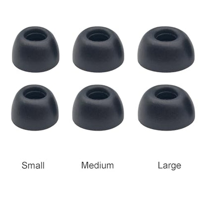 Klowcok Replacement Foam Ear Tips for Nothing CMF Buds/Buds Pro 2/Buds 2a | Earbuds Tips, Comfort Fit, 3 Pairs, S/M/L, Black