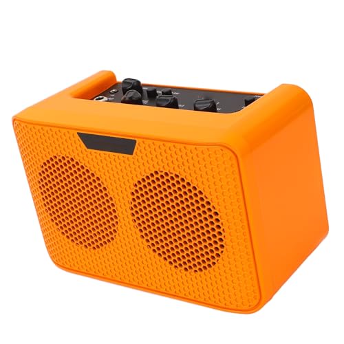Focket Electric Guitar Amplifier, 10W Output Builtin Delay Effect Portable Guitar Amplifier, Amp Speaker with 3.5mm Headphone Jack Volume Tone Control for Desktop Coffee Table