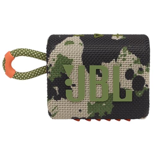 JBL Go 3 - Portable Mini Bluetooth Speaker, big audio and punchy bass, IP67 waterproof and dustproof, 5 hours of playtime, speaker for home, outdoor and travel (Camo) - color: Camo, style: GO3