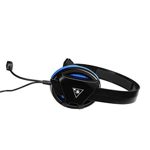 Turtle Beach Recon Chat PlayStation Headset – PS5, PS4, Xbox Series X, Xbox Series S, Xbox One, Mobile & PC with 3.5mm – Glasses Friendly, High-Sensitivity Mic, Black/Blue - color: Black
