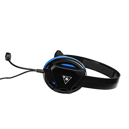 Turtle Beach Recon Chat PlayStation Headset – PS5, PS4, Xbox Series X, Xbox Series S, Xbox One, Mobile & PC with 3.5mm – Glasses Friendly, High-Sensitivity Mic, Black/Blue - color: Black