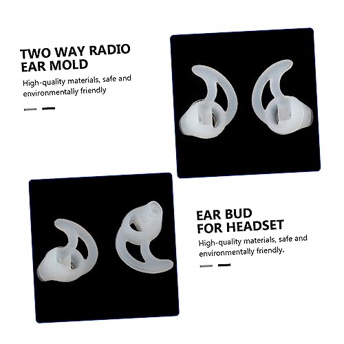 Vaguelly 1pair Gaming Earbuds Eartips Fin Earbud Tips for Fin Replacement Ear Mold Comfortable Silicone Earplugs Acoustic Tube Ergonomic Ear Model