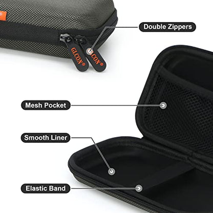 Small Electronic Organizer, Silver-Gray Shockproof EVA Travel Pouch - color: Silver-Gray